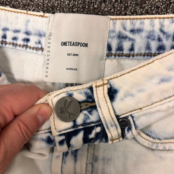 One Teaspoon Skirt Womens Size 22 Acid Wash High Waist 2020 Mini‎ - Picture 3 of 8